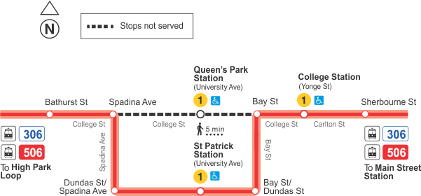 Map of route diversion