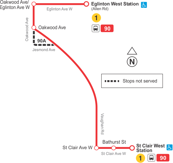 Map of route diversion