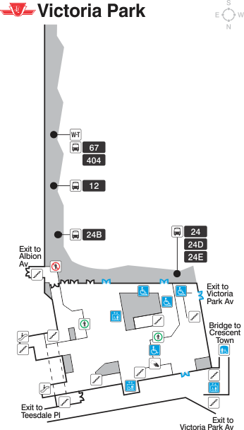 Victoria Park Station Accessible Alternatives Concourse to Victoria Park Avenue Entrance